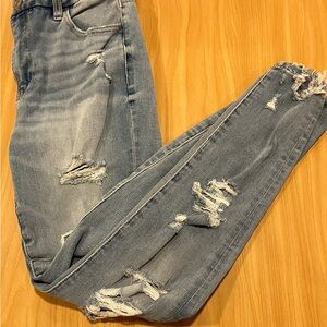 American Eagle Outfitters Light Blue Distressed Skinny Jeans